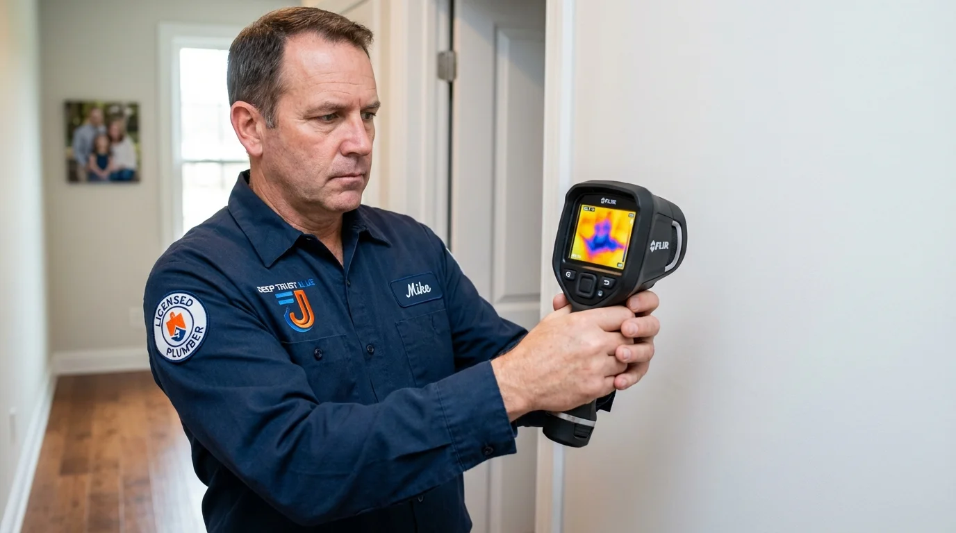 Thermal imaging leak detection by Johns Plumbing LLC in Hendersonville
